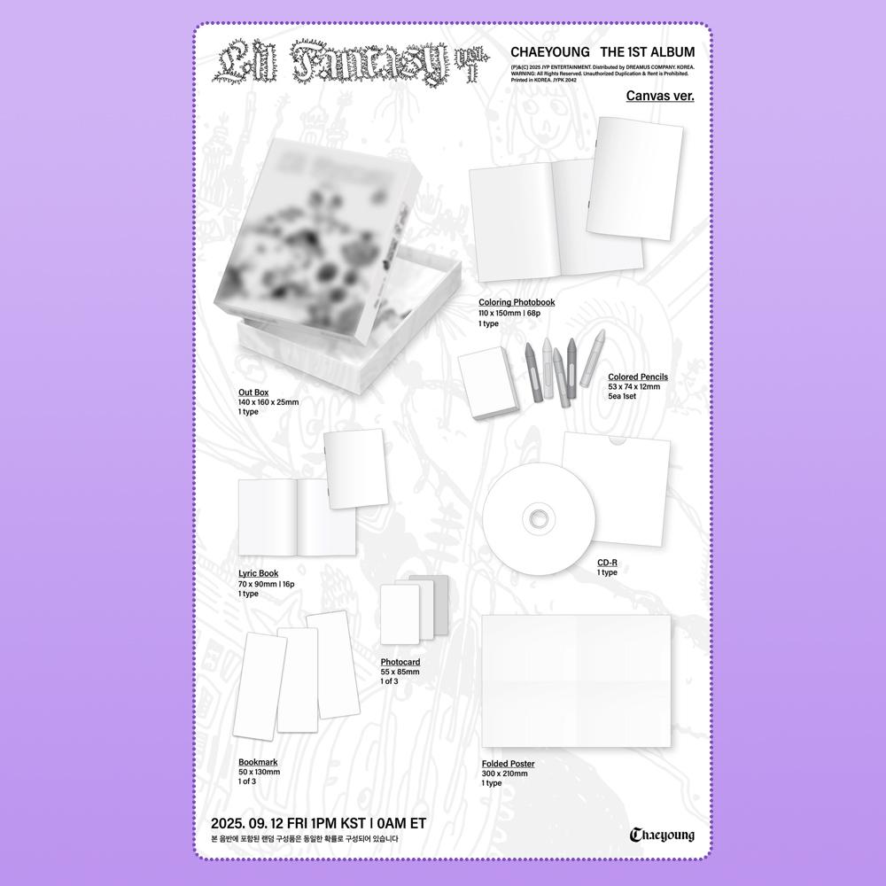 (PRE-ORDER) CHAEYOUNG - 1st Album LIL FANTASY Vol.1 (Canvas Ver.)