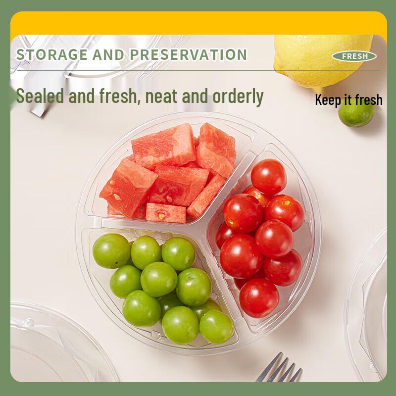 Baijie Disposable Round Plastic Fruit Containers with Lids