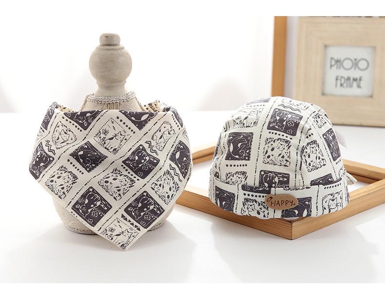 Infant Pirate Hat & Bib Set for 0-6 Months - Unisex Spring/Autumn Style