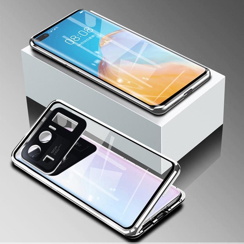 360 Tempered Glass Magnetic Metal Full Case For Xiaomi Mi 14 12 12x 13 15 Pro Ultra 13Lite Redmi Note 12 13 14 Pro Plus 5G Case