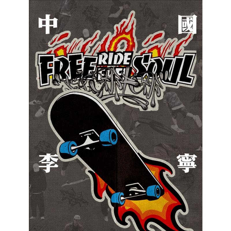 Li Ning Skateboard Series Letter Round Neck Comfortable Versatile Breathable Short Sleeve T-Shirt Unisex Tops Black AHSU933-1