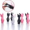 4Pcs Cute Cats Plastic Clothes Pegs Clothespins Cartoon Beach Towel Clips Bed Sheet Socks Windproof Laundry Pins