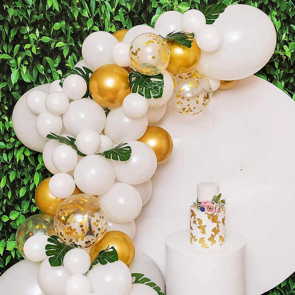 EXGOX 90 Pieces Balloon Set Gold Balloons for Birthday Celebration Party Decorations Wedding Graduation Opening Anniversary Coming of Age 10-inch