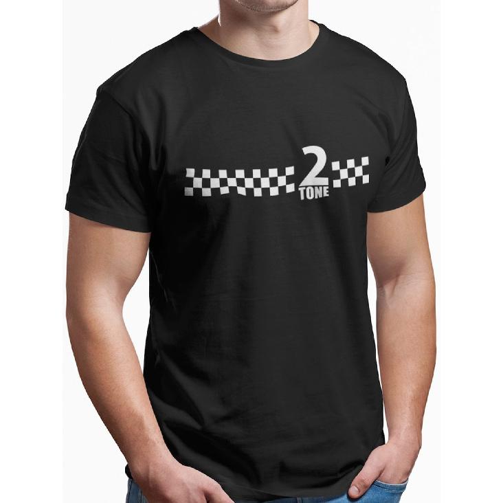 2 TONE T-SHIRT SKA Rude Boy The Specials Madness 2tone records S чёрный