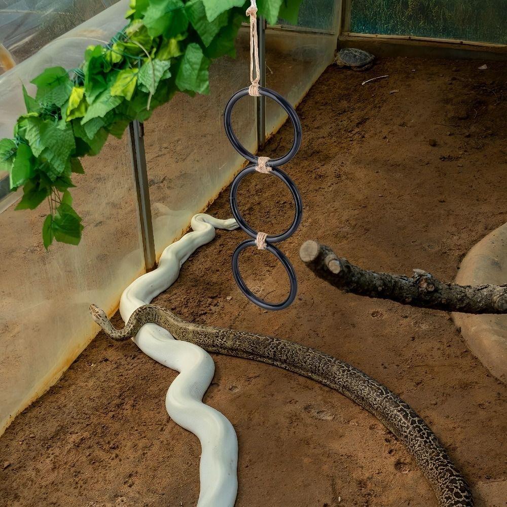 NEW Enrichment Toy Snake Climbing Rings Interactive Durable Reptile Pet Toys Easy to Clean Ball Python Enrichment Snake Cage