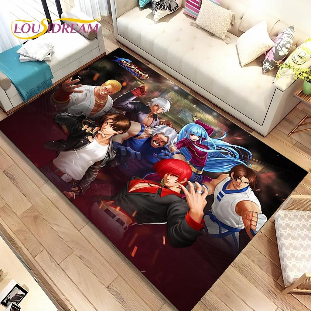 3D King of Fighters Retro Game Gamer Area Rug,Carpet Rug for Home Living Room Bedroom Sofa Doormat Decor,Kids Non-slip Floor Mat