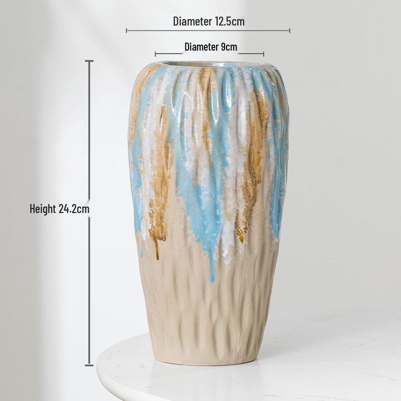 Nordic Minimalist Ceramic Vase for Dried Flowers and Hydroponics