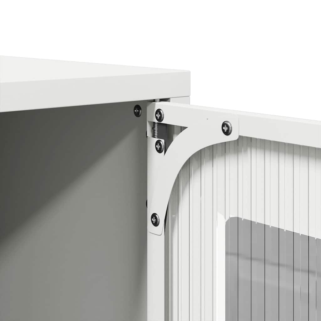 Highboard White 68 X 39 X 123 Cm Steel
