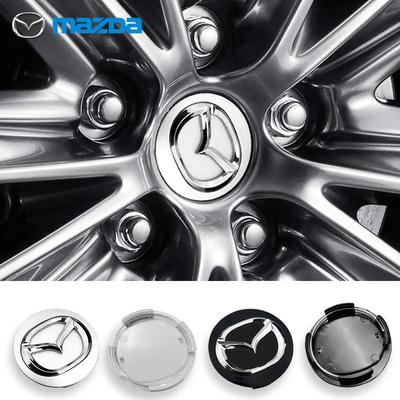 4 Stück Radnabenabdeckung CX-3 CX-4 CX-5 CX7 CX8 Langer Steg 18MM 56MM Innendurchmesser 53MM Neue Modelle Für Mazda Atenza Axela Grau Schwarz