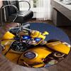 1pc Bumblebee2 Design Printed Area Round Carpet for Bedroom Living Room Home Decor Rugs Mat Non Slip Mat Rug for Bedside