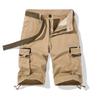 Yaz Yeni erkek Gevşek Düz Kargo Şort Çok cepli Siyah Pantolon Açık Beş noktalı Pantolon Rahat Büyük Boy
