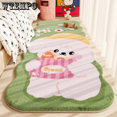 Bedside Carpet Cartoon Cute Thick Anti Fall Bedroom Carpet Cooling and Warmth Home Carpet