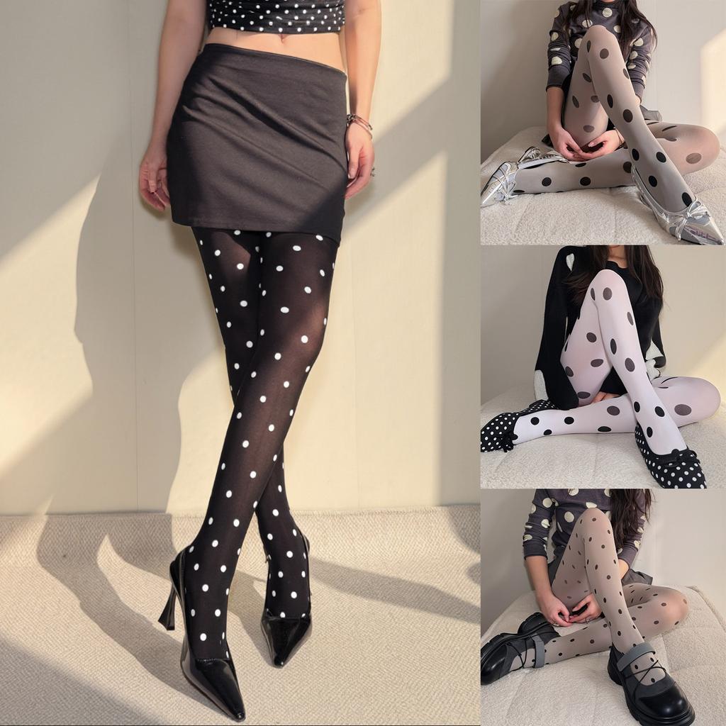 High Waist Dot Tights Stretchy Nylon Hosiery Fashion TightsFor Women and Girls Comfortable Wearing Experience