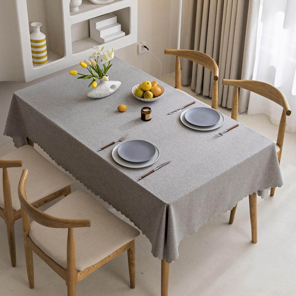

1PC Rectangular Cotton And Linen Tablecloth Oil-Proof Waterproof Antifouling Cover Outdoor Dining Table Cloth 80x120cm сірий