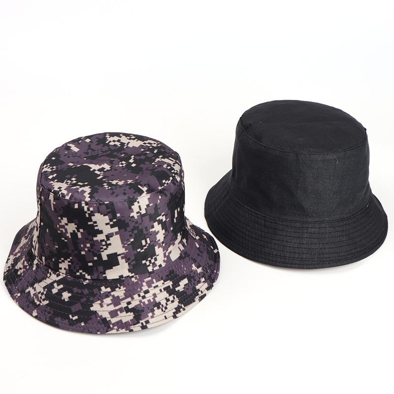 Women's Camouflage Dual-Sided Bucket Hat, Double-Sided Wearable Fisherman Cap for Outdoor Leisure and Vacation