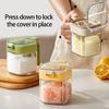 Clear Kitchen Spices Jars With Removable Spoon Compartment Food Storage Container For Pantries Organization