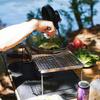 Stainless Steel Camping Pot Holder Portable Camping Stove Stand Folding Grill Table Desk with Storage Bag for Outdoor Travel