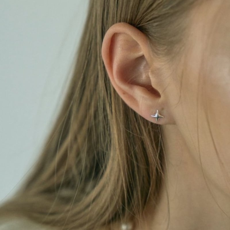 Aora BASIC CROSS STUD EARRING #0012