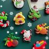 Cartoon Christmas Fridge Magnets 8-Piece Set Soft Rubber Santa Claus Fridge Magnets Christmas Decorations Gift