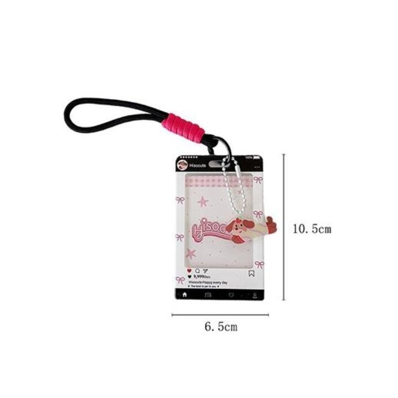 Kpop Photocard Holder With Bow Keychain Y2K Photocard Holder Kpop Charm Holders Kawaii Photo Card Keychain