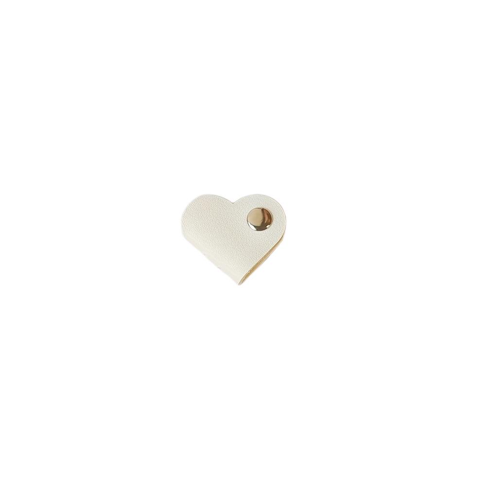 Leather Heart-shaped Cable and Earphone Organizer