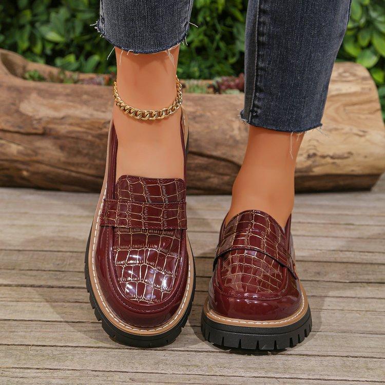 Spring Chunky Sole Loafers – Versatile Casual Shoes for Women, Versatile Casual Slip-On Shoes, Breathable Lightweight Comfortable Footwear