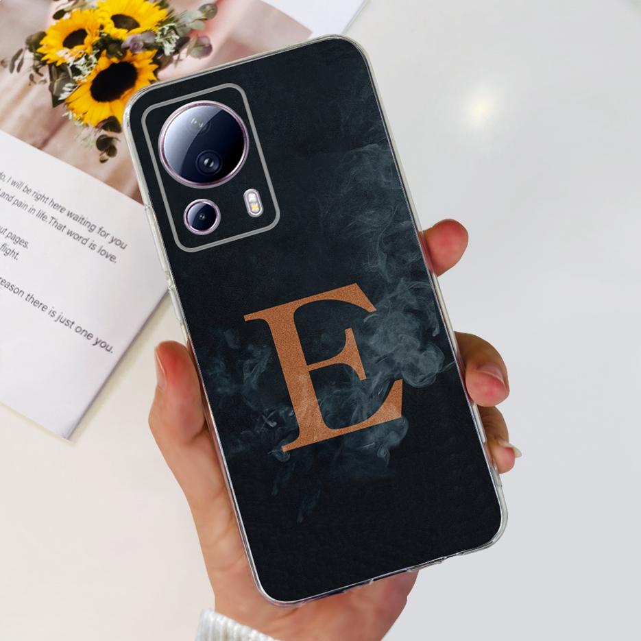 For Xiaomi 13 Lite Case Civi2 New Letters Cover Clear Silicone Phone Case For Xiaomi Civi 2 Mi 13 Lite Soft Fundas 6.55'' Bumper