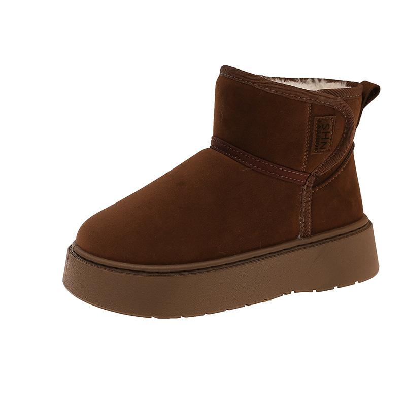 Niche Cream Cute Platform Snow Boots Women's Winter 2025 New Fleece Thickened Sleeve Northeast Warm Cotton Shoes