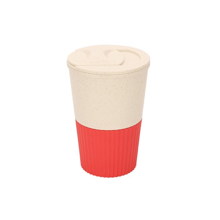 Retro Wheat Straw Coffee Cup, High-End Plastic Breakfast & Outdoor Cup for Home, Office, Restaurant 350ML