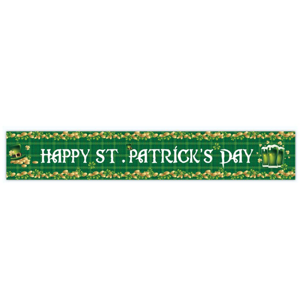 Irish Festival Clover Theme Party Outdoor Party Venue Arrangement Props Polyester Cloth Poster Customization