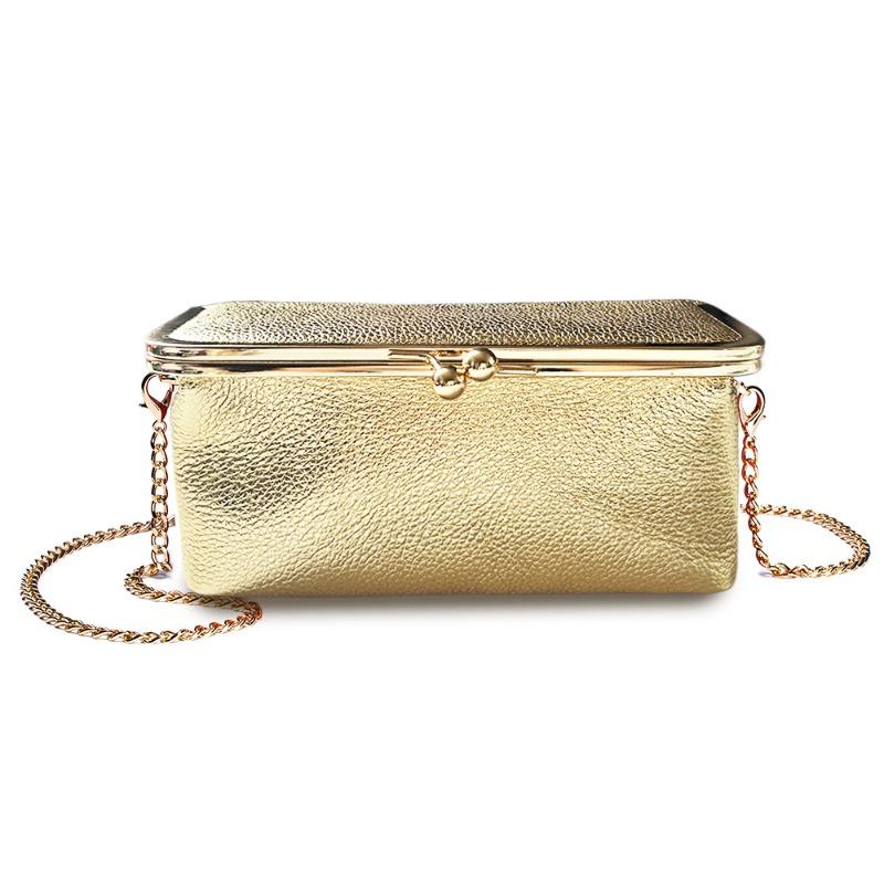 New European and American fashion chain bag women's shoulder messenger bag leather multi-functional gold storage bag large capacity