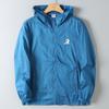 Foreign Trade Export Laser Perforated Breathable Summer New Lightweight Uv Protection Men's Sports Hooded Sun Protection Skin Jacket