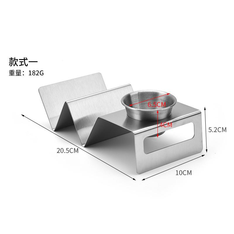 Chic Functional And Stainless Steel Taco Holder With Multiple Compartments For Ultimate Convenience