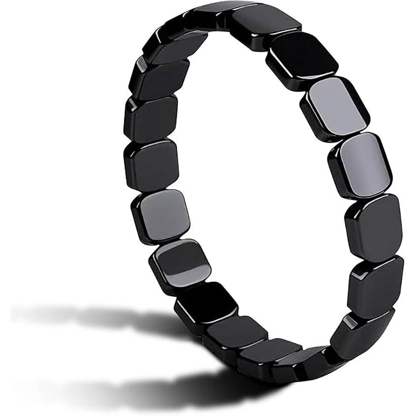 

Мужской эластичный браслет из черного гематита - Модный аксессуар No Box