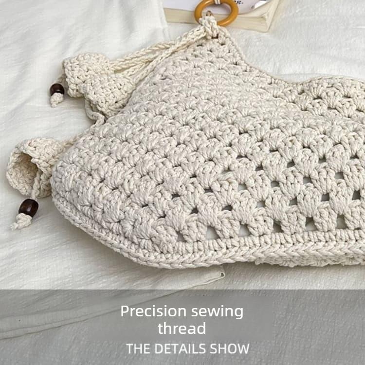 Hand Crocheted Hollow Underarm Bag Women's Shoulder Bag