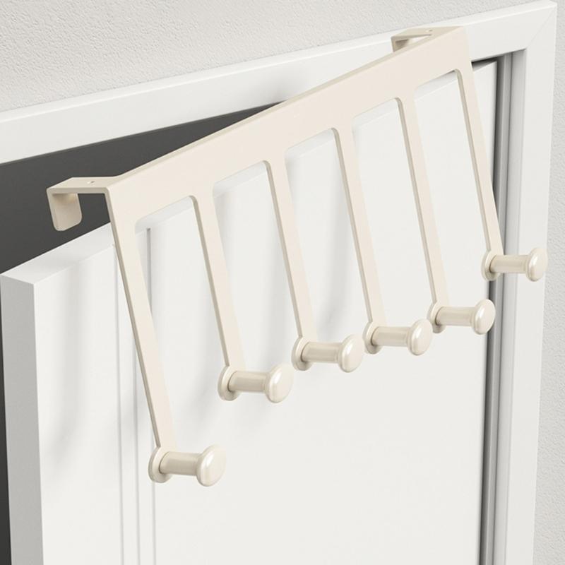 Over The Door Hook Bathroom Organizers Towel Rack Door Hanger Holder Coat Hook Rack for Hanging Clothes, Hat, Backpacks