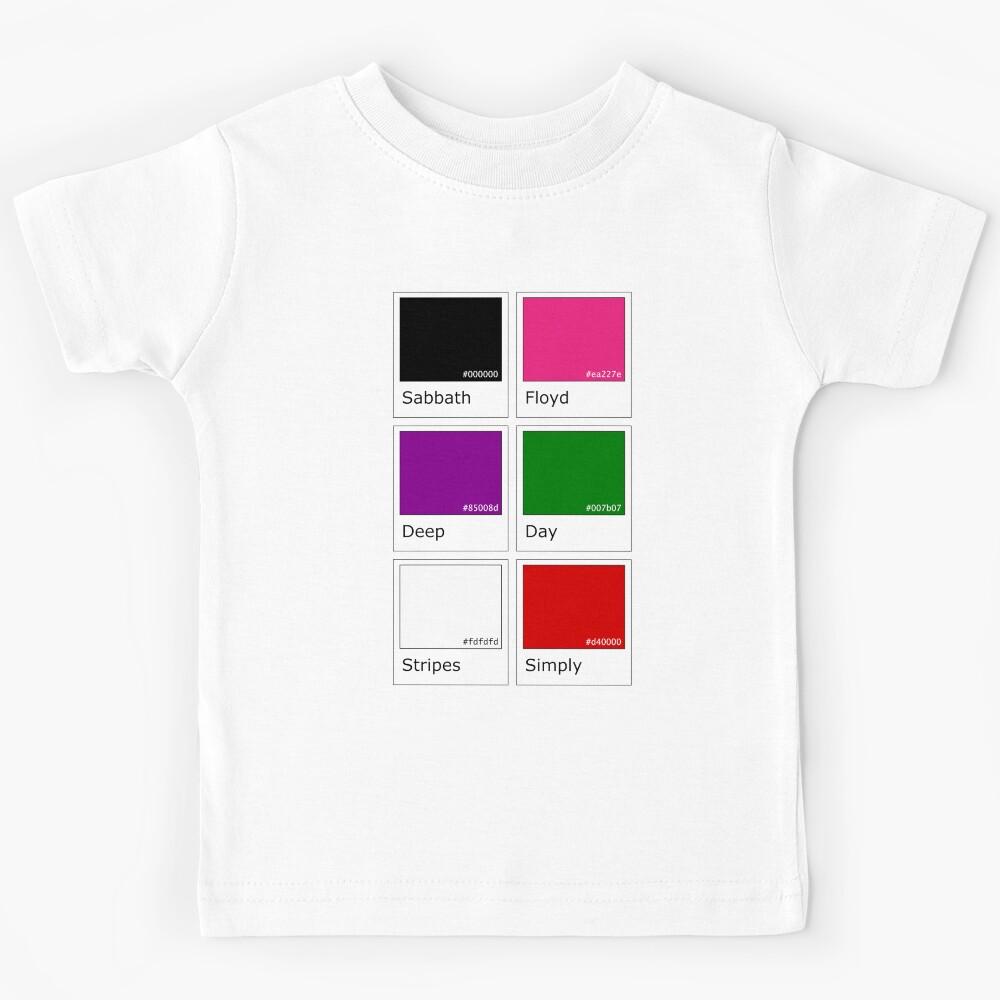 Colors of Rock - Black Pink Purple Green White and Red Kids T-Shirt 100