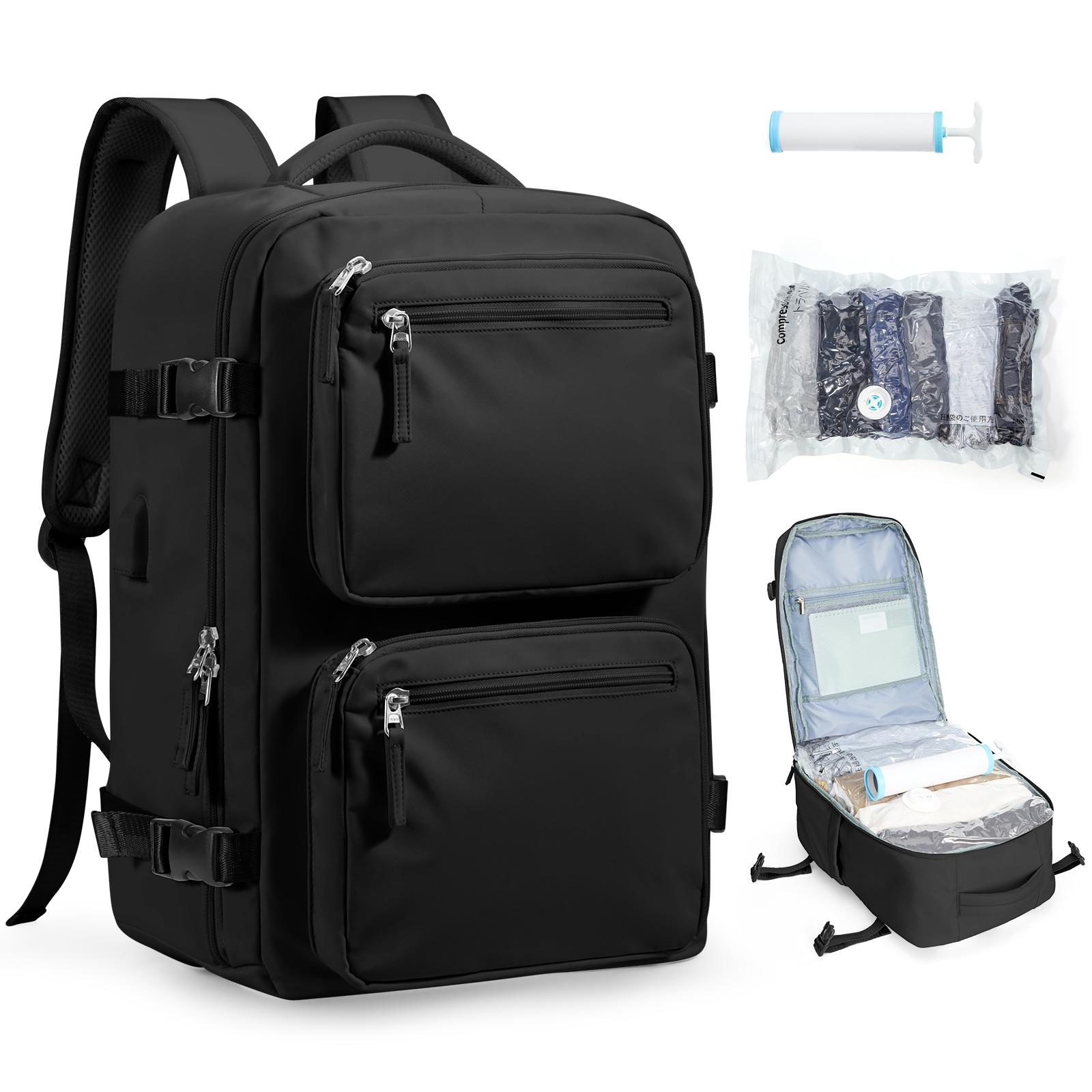 

Вакуумные пакеты для хранения с компрессионным насосом, вакуумные пакеты для одежды, дорожный рюкзак, ручная кладь, университетский рюкзак для ноутбука чёрный