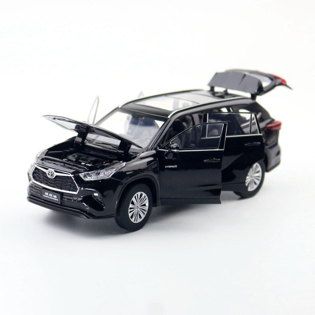 Toyota Alloy Highlander Car Model With Sound Light Steering For Kids Gift