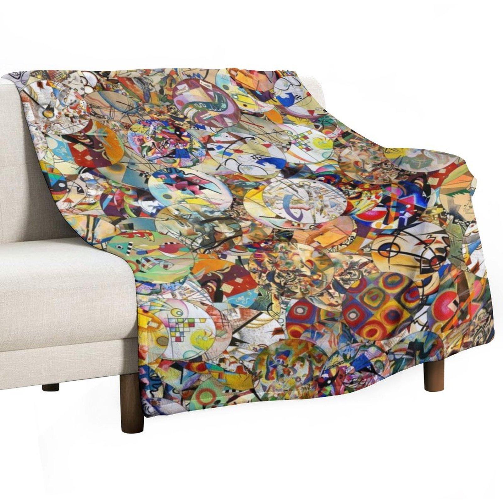 Wassily Kandinsky Throw Blanket Sofa Quilt Flannel Tourist Thins Blankets 30x40in