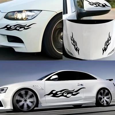 Automobilio lipdukas Modifikuotas Liepsnos Buferio Variklio Dangčio Galinio Vaizdo Veidrodžio Galvutės Dangtelio Lipdukai Dangalas Įbrėžimams Motociklo Lipdukai Automobilio Dekoratyviniai