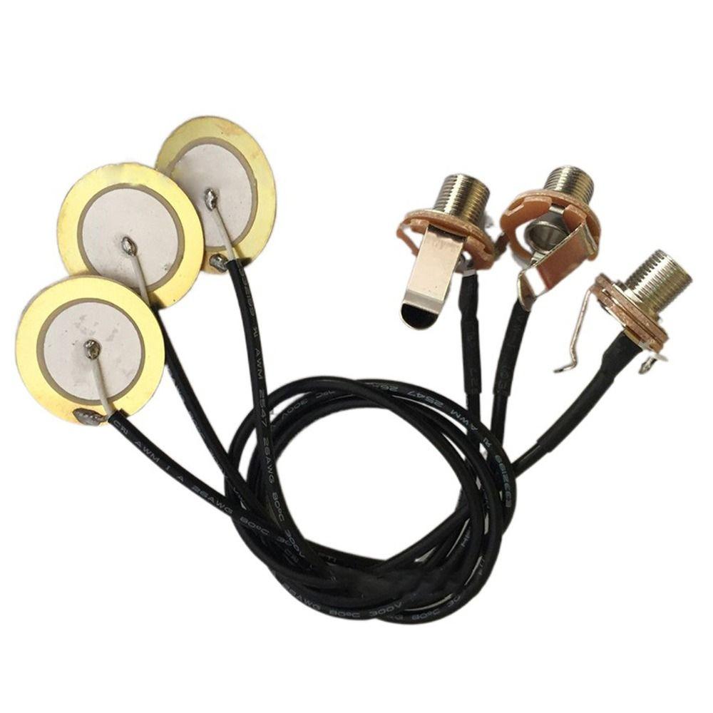 Output Jack Cigar Box Guitar Parts Prewired Amplifier Piezo Transducer Guitar Pickup Patch Pickup