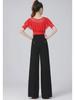 Women's Modern Wide-Leg Latin Dance Pants - High Waist Ballroom & Jitterbug Trousers.