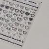 1/3Pcs Bow Lace Nail Stickers With Sweet Hearts Self Adhesive Nail Art Stickers Decals Japanese Winter Knit Lace Decoration