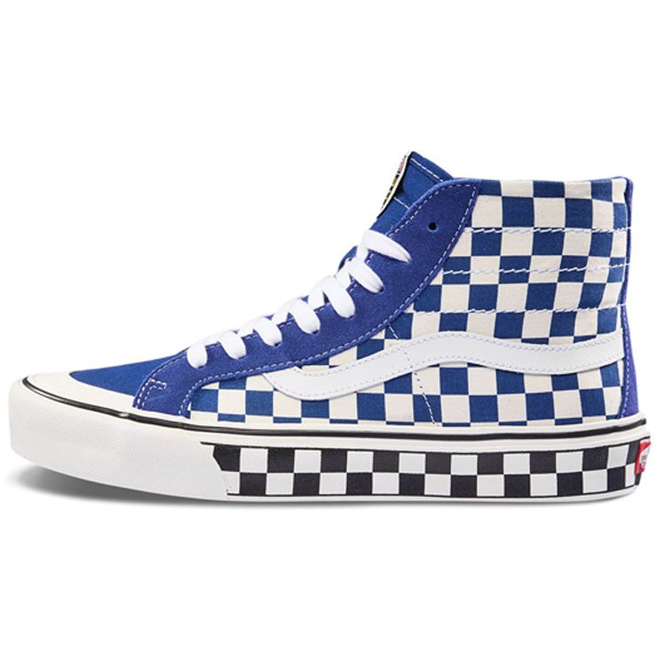 Vans Sk8 138 Decon Sf High Top Skate Shoes Unisex Sneakers Blue Checkered VN0A3MV1VS9