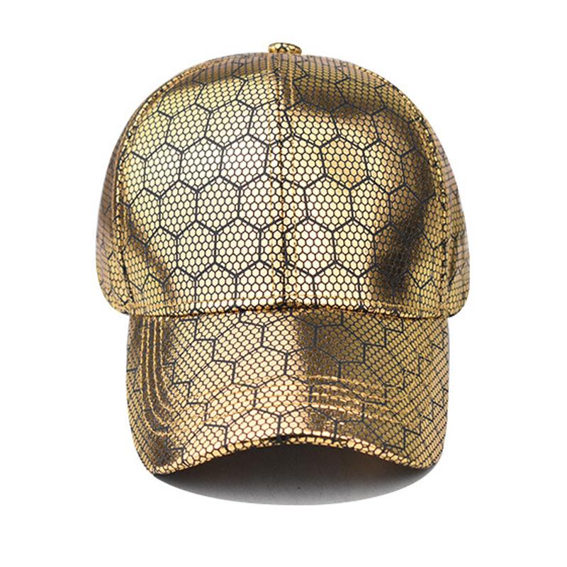 Baseball Cap Snapback Hat Golden ball Football pattern Sun hat Silver Hat Football supplies Fan propsHip Hop Fitted Cap