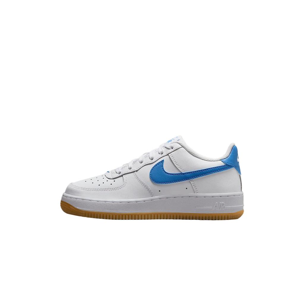 Nike Air Force 1 GS White Blue Beyond Gum Kids Sneakers Gum-Light-Brown FV5948-115