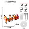 10.17FT Inflatable Toy Santa Claus Sleigh Reindeer Christmas Yard Decoration LED Lit Xmas Supplies Home Ornament Festive Gift