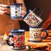 European ceramic mug household retro coffee cup couple cup breakfast cup teacup high value water mugs girl