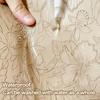 Artificial Leather Placemats Oil Resistant Chinese Style Engraved Flower Pattern Fan-Shaped Placemats Dining Table Decor